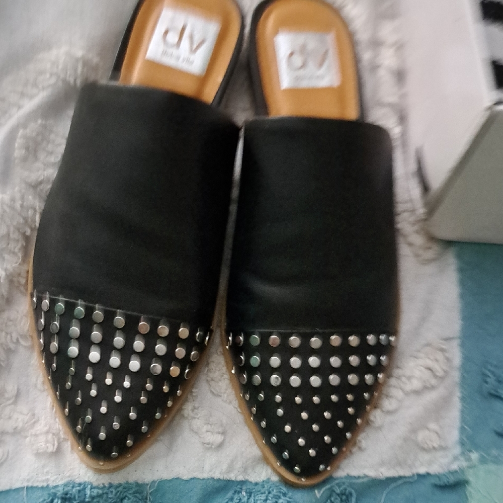 NEVER WORN NEW IN BOX!! DV by Dolce Vita Black Studded Clogs